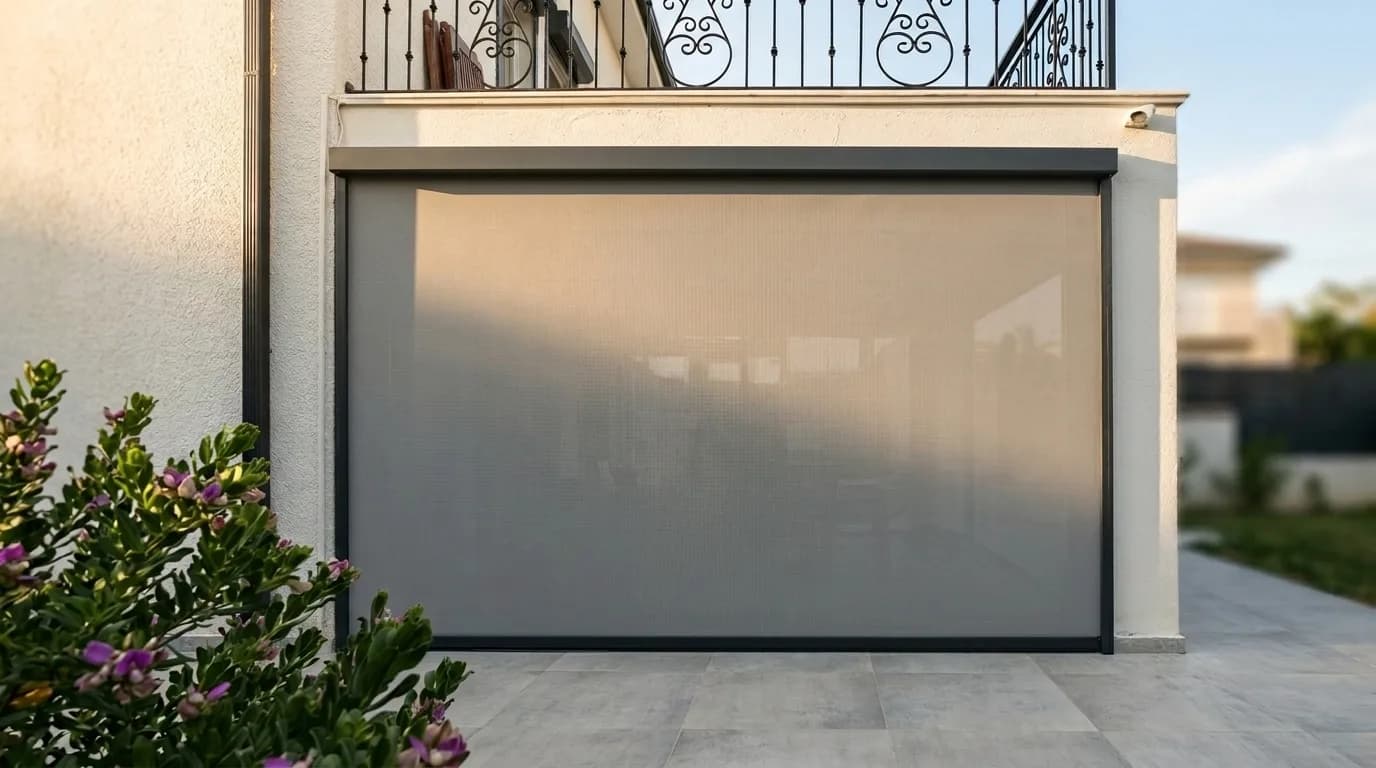 Bahçede zip perde uygulaması, proje görünümü 2